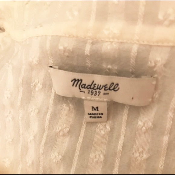 Madewell semi sheer Silk Blouse Medium - Picture 2 of 5